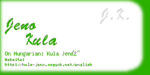 jeno kula business card